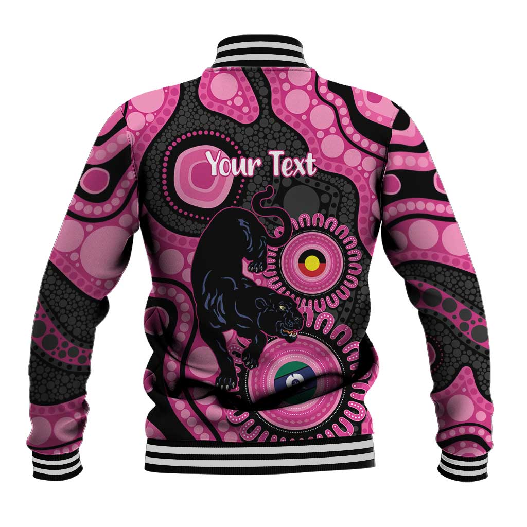 Panthers NAIDOC Week 2026 Personalised Baseball Jacket 50 Years of Deadly Aboriginal Art Pink