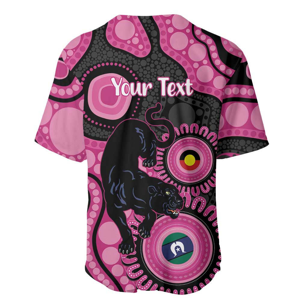 Panthers NAIDOC Week 2026 Personalised Baseball Jersey 50 Years of Deadly Aboriginal Art Pink