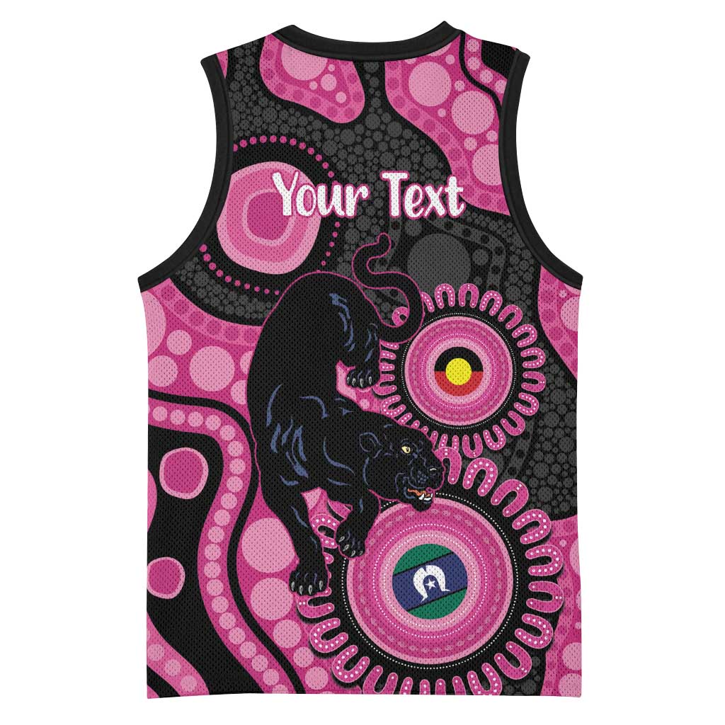 Panthers NAIDOC Week 2026 Personalised Basketball Jersey 50 Years of Deadly Aboriginal Art Pink