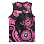 Panthers NAIDOC Week 2026 Personalised Basketball Jersey 50 Years of Deadly Aboriginal Art Pink