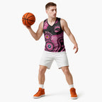 Panthers NAIDOC Week 2026 Personalised Basketball Jersey 50 Years of Deadly Aboriginal Art Pink