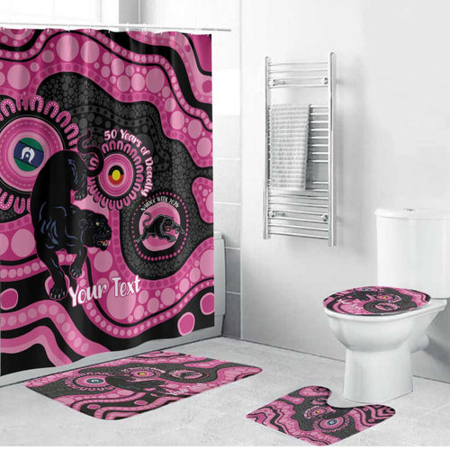 Panthers NAIDOC Week 2026 Personalised Bathroom Set 50 Years of Deadly Aboriginal Art Pink