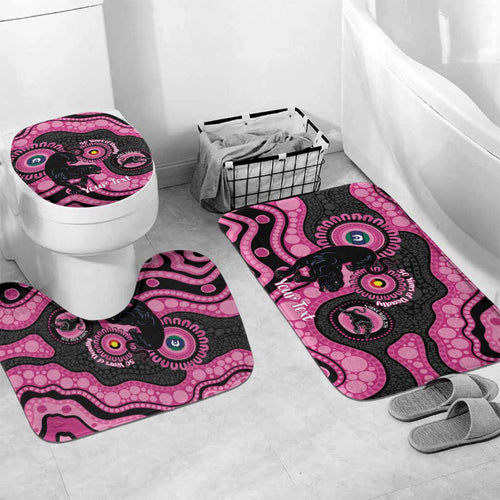 Panthers NAIDOC Week 2026 Personalised Bathroom Set 50 Years of Deadly Aboriginal Art Pink