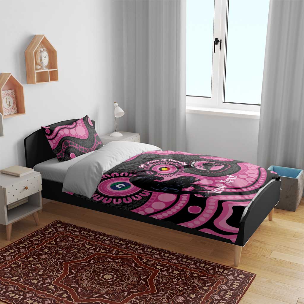 Panthers NAIDOC Week 2026 Personalised Bedding Set 50 Years of Deadly Aboriginal Art Pink