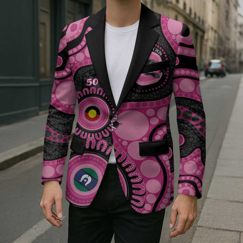 Panthers NAIDOC Week 2026 Personalised Blazer 50 Years of Deadly Aboriginal Art Pink