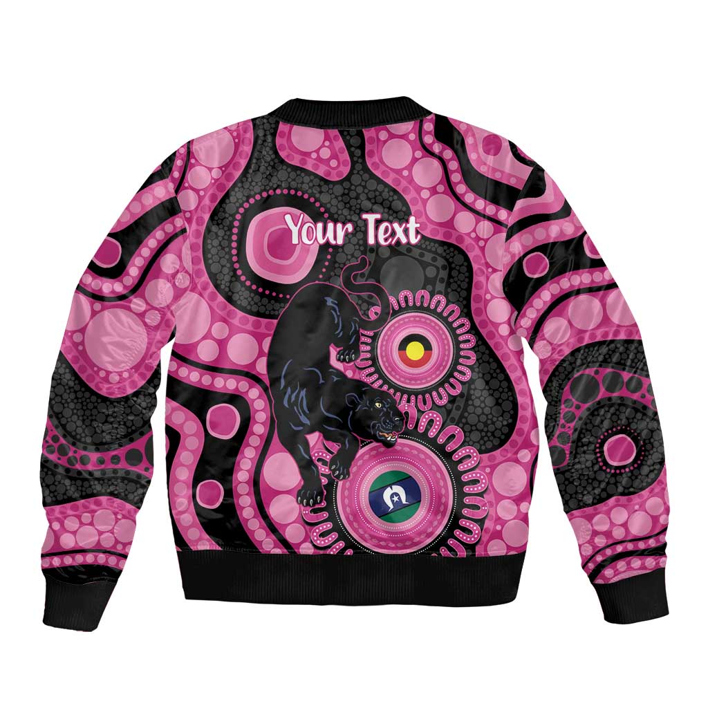Panthers NAIDOC Week 2026 Personalised Bomber Jacket 50 Years of Deadly Aboriginal Art Pink