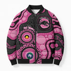 Panthers NAIDOC Week 2026 Personalised Bomber Puffer Jacket 50 Years of Deadly Aboriginal Art Pink