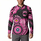 Panthers NAIDOC Week 2026 Personalised Button Sweatshirt 50 Years of Deadly Aboriginal Art Pink