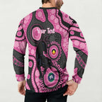 Panthers NAIDOC Week 2026 Personalised Button Sweatshirt 50 Years of Deadly Aboriginal Art Pink