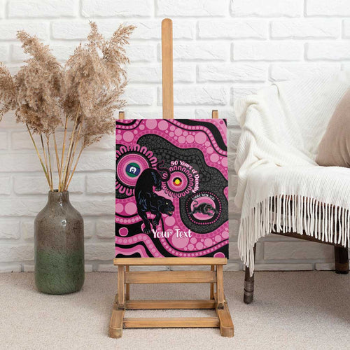 Panthers NAIDOC Week 2026 Personalised Canvas Wall Art 50 Years of Deadly Aboriginal Art Pink