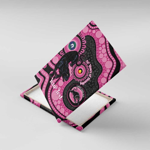 Panthers NAIDOC Week 2026 Personalised Canvas Wall Art 50 Years of Deadly Aboriginal Art Pink