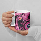Panthers NAIDOC Week 2026 Personalised Ceramic Mug 50 Years of Deadly Aboriginal Art Pink