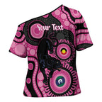 Panthers NAIDOC Week 2026 Personalised Cross Shoulder Shirt 50 Years of Deadly Aboriginal Art Pink