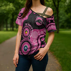 Panthers NAIDOC Week 2026 Personalised Cross Shoulder Shirt 50 Years of Deadly Aboriginal Art Pink