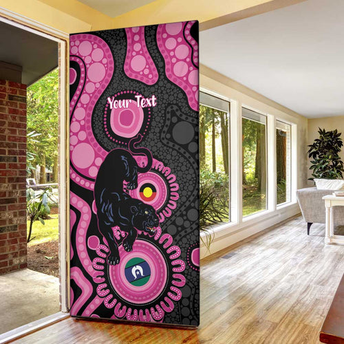 Panthers NAIDOC Week 2026 Personalised Door Cover 50 Years of Deadly Aboriginal Art Pink