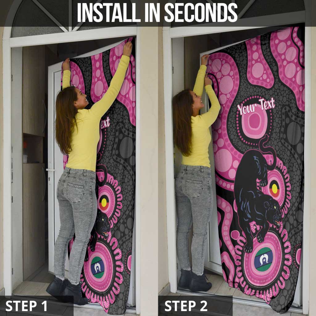Panthers NAIDOC Week 2026 Personalised Door Cover 50 Years of Deadly Aboriginal Art Pink