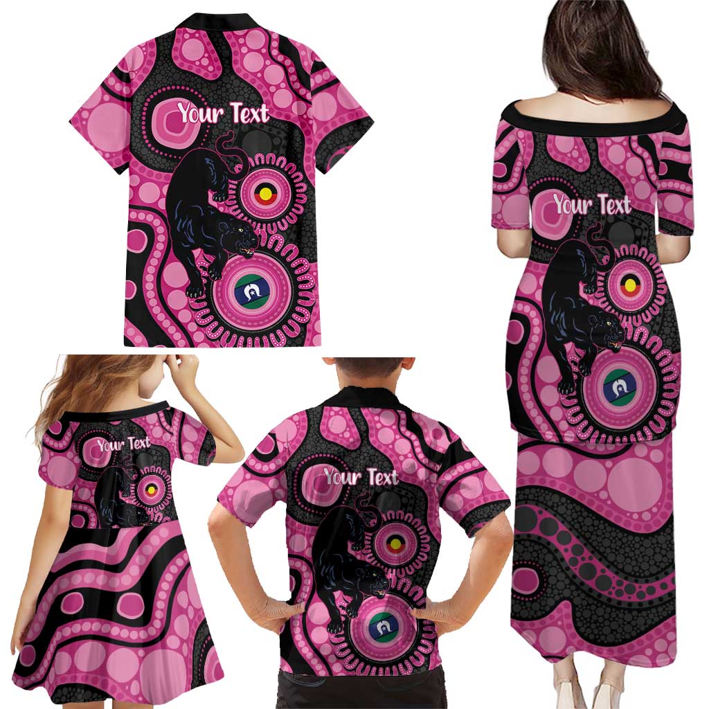Panthers NAIDOC Week 2026 Personalised Family Matching Puletasi and Hawaiian Shirt 50 Years of Deadly Aboriginal Art Pink