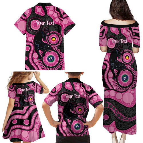 Panthers NAIDOC Week 2026 Personalised Family Matching Puletasi and Hawaiian Shirt 50 Years of Deadly Aboriginal Art Pink