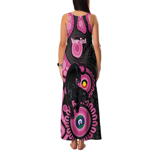 Panthers NAIDOC Week 2026 Personalised Family Matching Tank Maxi Dress and Hawaiian Shirt 50 Years of Deadly Aboriginal Art Pink