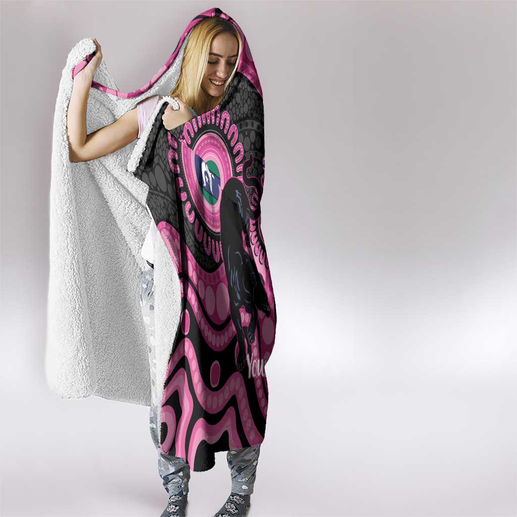 Panthers NAIDOC Week 2026 Personalised Hooded Blanket 50 Years of Deadly Aboriginal Art Pink