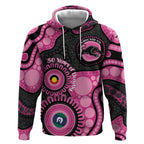 Panthers NAIDOC Week 2026 Personalised Hoodie 50 Years of Deadly Aboriginal Art Pink