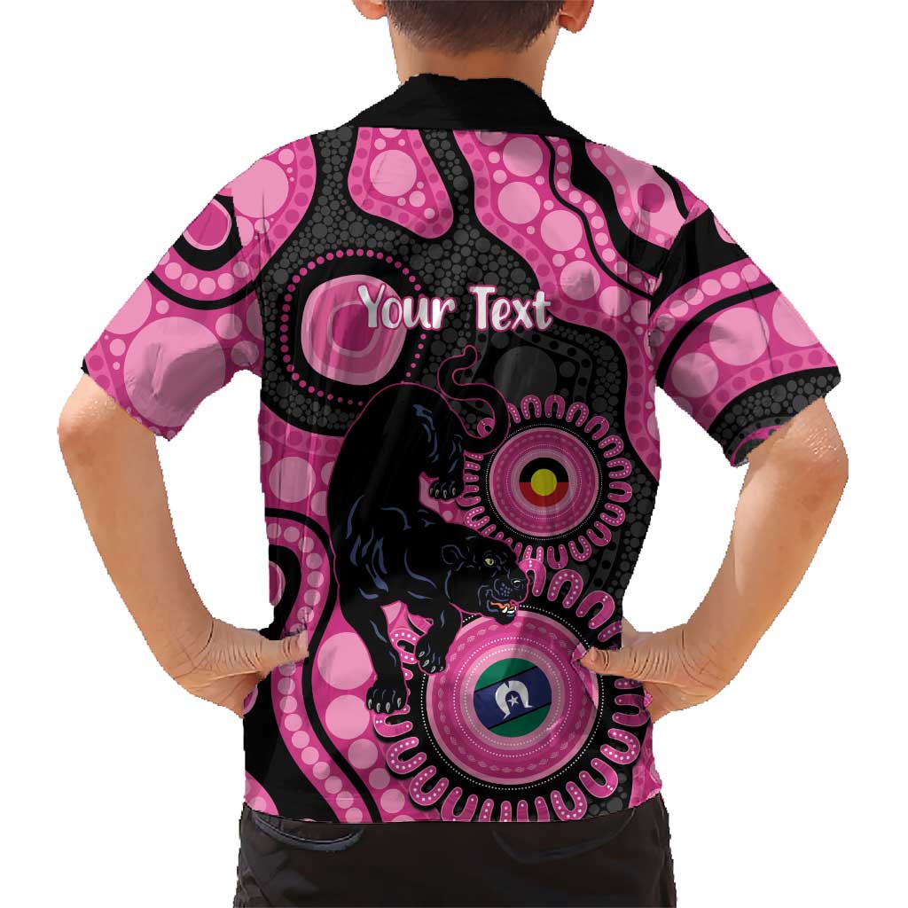 Panthers NAIDOC Week 2026 Personalised Kid Hawaiian Shirt 50 Years of Deadly Aboriginal Art Pink
