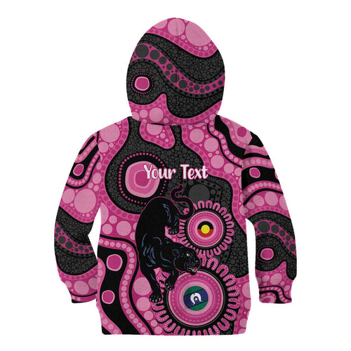 Panthers NAIDOC Week 2026 Personalised Kid Hoodie 50 Years of Deadly Aboriginal Art Pink