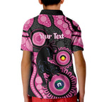 Panthers NAIDOC Week 2026 Personalised Kid Polo Shirt 50 Years of Deadly Aboriginal Art Pink