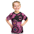 Panthers NAIDOC Week 2026 Personalised Kid T Shirt 50 Years of Deadly Aboriginal Art Pink