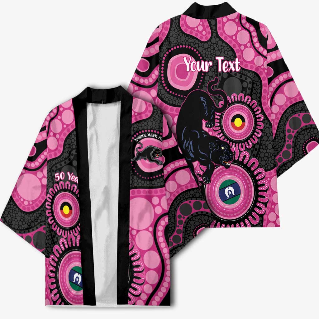 Panthers NAIDOC Week 2026 Personalised Kimono 50 Years of Deadly Aboriginal Art Pink