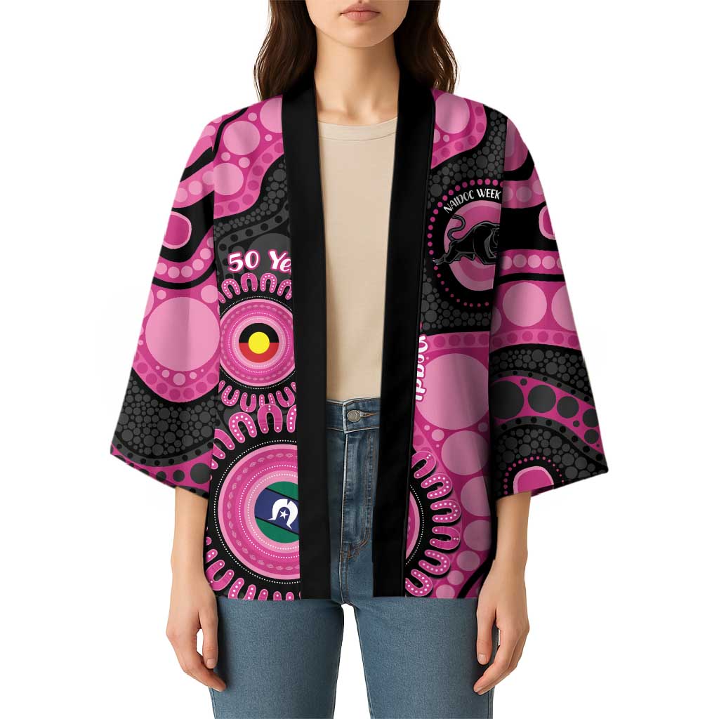 Panthers NAIDOC Week 2026 Personalised Kimono 50 Years of Deadly Aboriginal Art Pink