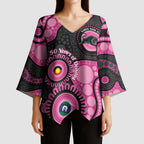 Panthers NAIDOC Week 2026 Personalised Kimono Sleeve Blouse 50 Years of Deadly Aboriginal Art Pink