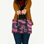 Panthers NAIDOC Week 2026 Personalised Leather Bag 50 Years of Deadly Aboriginal Art Pink