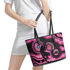 Panthers NAIDOC Week 2026 Personalised Leather Tote Bag 50 Years of Deadly Aboriginal Art Pink
