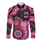 Panthers NAIDOC Week 2026 Personalised Long Sleeve Button Shirt 50 Years of Deadly Aboriginal Art Pink