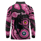 Panthers NAIDOC Week 2026 Personalised Long Sleeve Polo Shirt 50 Years of Deadly Aboriginal Art Pink