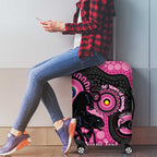 Panthers NAIDOC Week 2026 Personalised Luggage Cover 50 Years of Deadly Aboriginal Art Pink