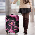Panthers NAIDOC Week 2026 Personalised Luggage Cover 50 Years of Deadly Aboriginal Art Pink