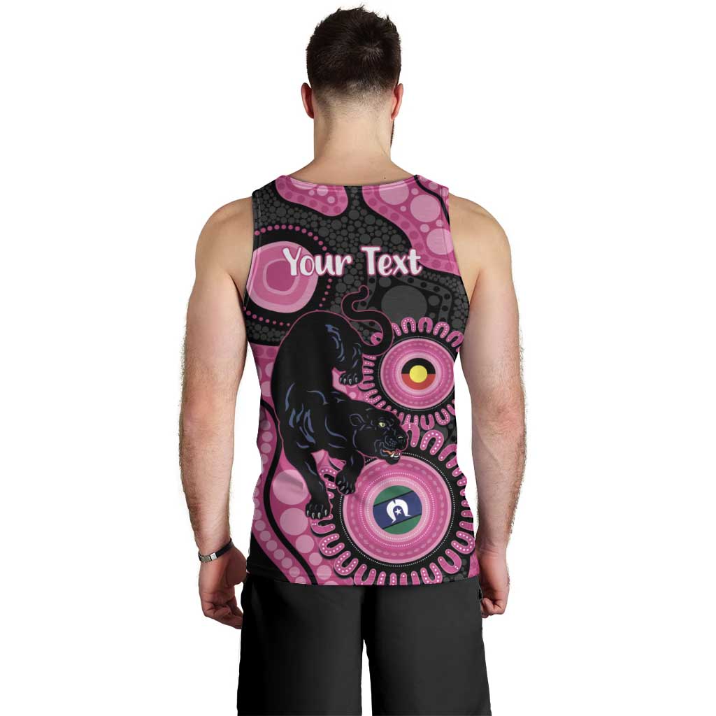Panthers NAIDOC Week 2026 Personalised Men Tank Top 50 Years of Deadly Aboriginal Art Pink