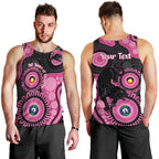 Panthers NAIDOC Week 2026 Personalised Men Tank Top 50 Years of Deadly Aboriginal Art Pink