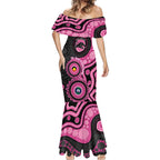 Panthers NAIDOC Week 2026 Personalised Mermaid Dress 50 Years of Deadly Aboriginal Art Pink