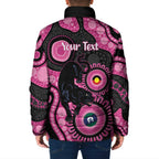 Panthers NAIDOC Week 2026 Personalised Padded Jacket 50 Years of Deadly Aboriginal Art Pink