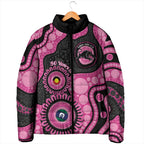 Panthers NAIDOC Week 2026 Personalised Padded Jacket 50 Years of Deadly Aboriginal Art Pink