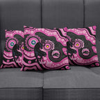 Panthers NAIDOC Week 2026 Personalised Pillow Cover 50 Years of Deadly Aboriginal Art Pink