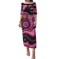Panthers NAIDOC Week 2026 Personalised Puletasi 50 Years of Deadly Aboriginal Art Pink
