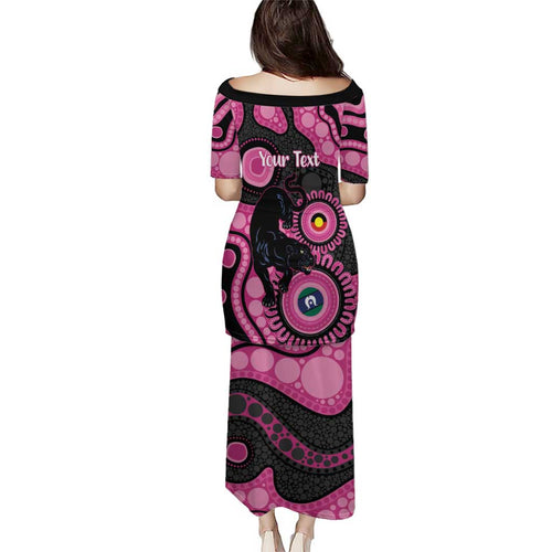 Panthers NAIDOC Week 2026 Personalised Puletasi 50 Years of Deadly Aboriginal Art Pink