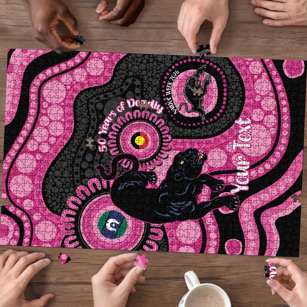 Panthers NAIDOC Week 2026 Personalised Puzzle 50 Years of Deadly Aboriginal Art Pink