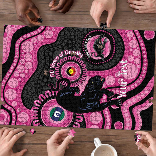Panthers NAIDOC Week 2026 Personalised Puzzle 50 Years of Deadly Aboriginal Art Pink