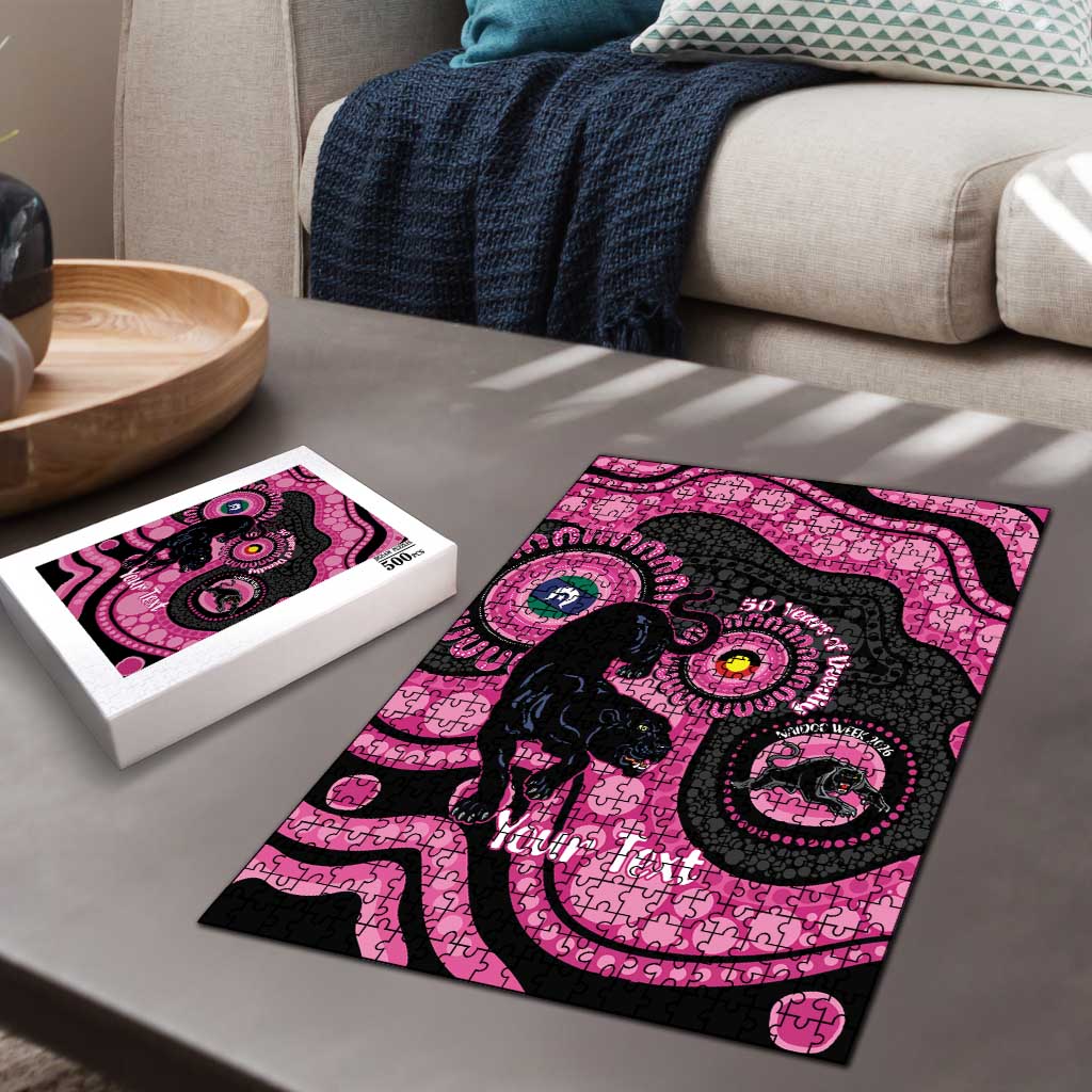 Panthers NAIDOC Week 2026 Personalised Puzzle 50 Years of Deadly Aboriginal Art Pink