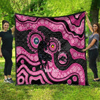 Panthers NAIDOC Week 2026 Personalised Quilt 50 Years of Deadly Aboriginal Art Pink